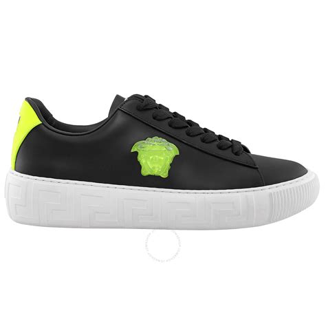 versace la greca lace-up sneakers|Versace greca low top sneakers.